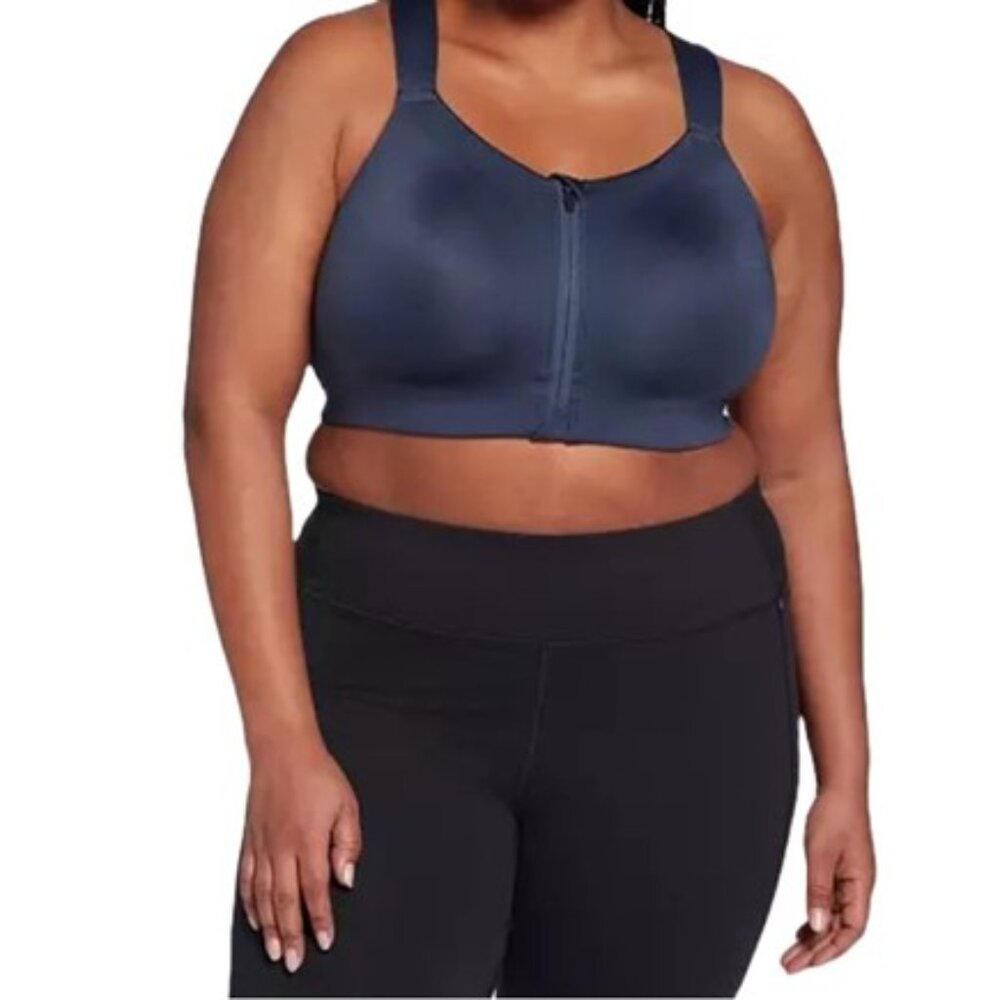 CALIA Go All Out Zip Front Sports Bra NWT